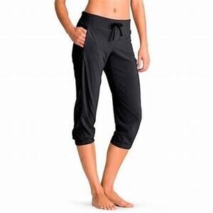 Athleta Black La Viva Cropped Capri Mid Rise Jogger Pants Size 2